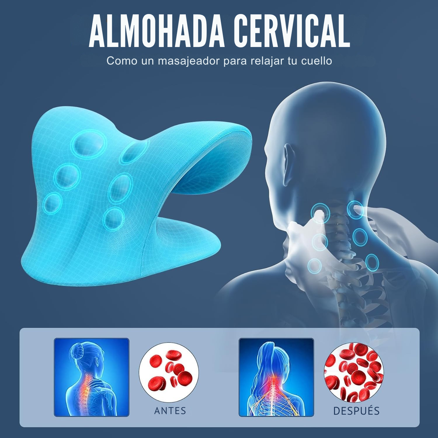 Almohada cervical Relaja tu cuello en 10 minutos